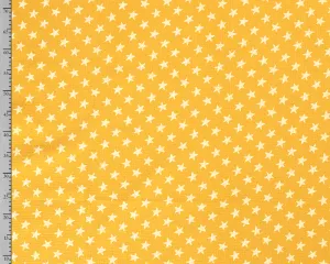 100% Cotton Double Gauze - Star - Mustard