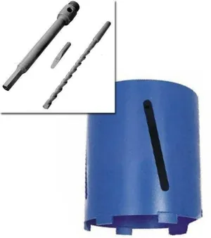 107Mm X 150Mm Diamond Core Drill   Hex Arbor Shank   Pilot Bit   Ejector