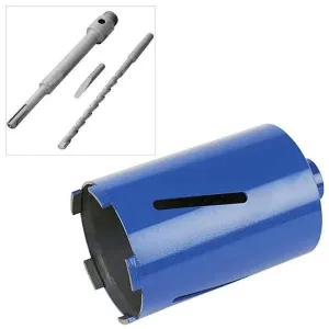 107Mm X 150Mm Diamond Core Drill   Sds  Arbor Shank   Pilot Bit   Ejector Drift