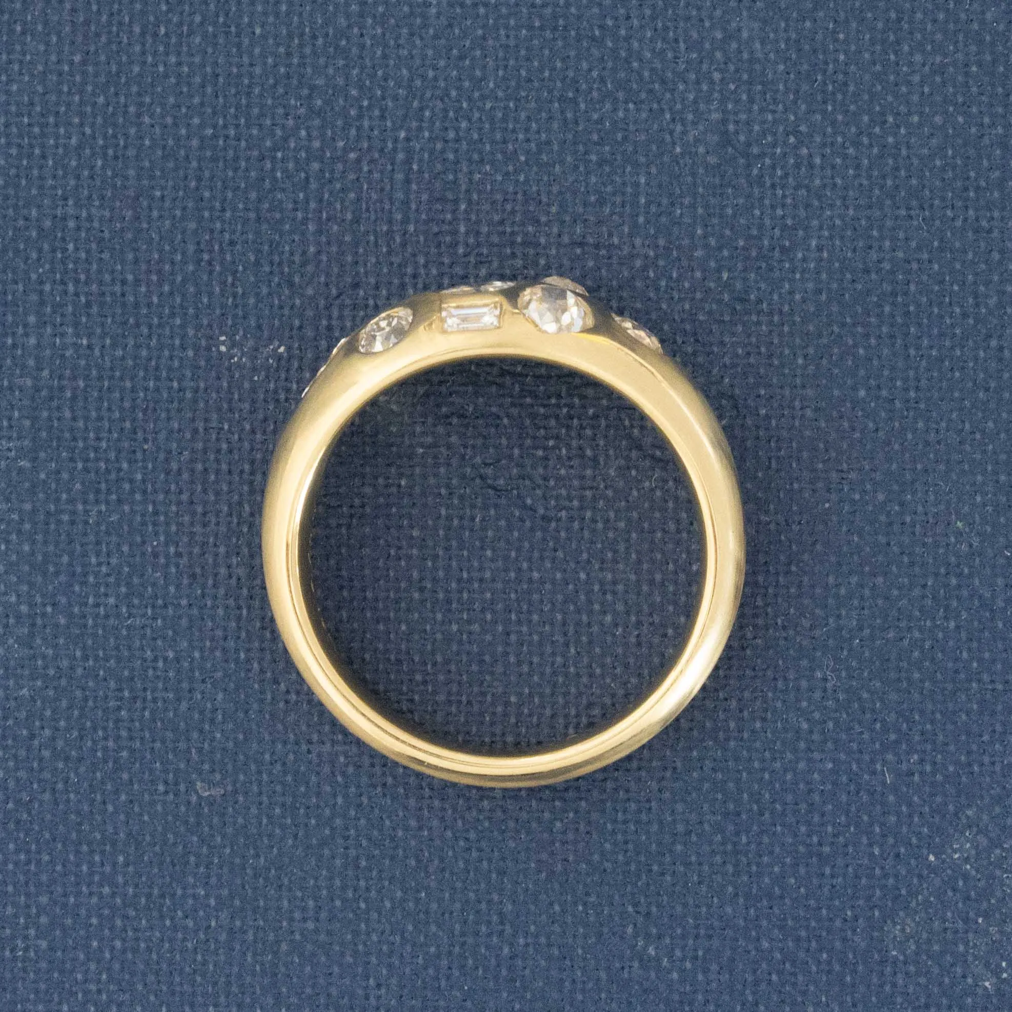1.12ctw Mixed Cut Diamond Bombe Ring
