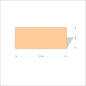 12 cm Wide Blank board plaques with rounded corners - plywood