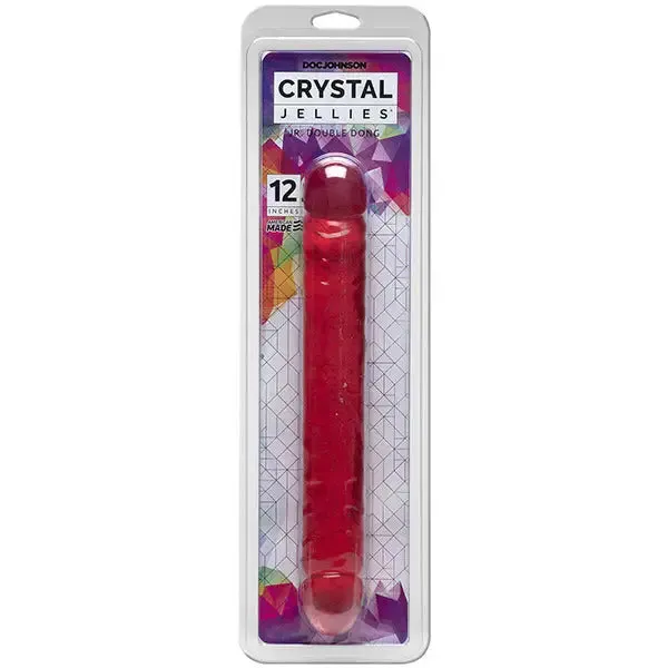 12-inch Doc Johnson Jelly Pink Large Double Ended Dildo