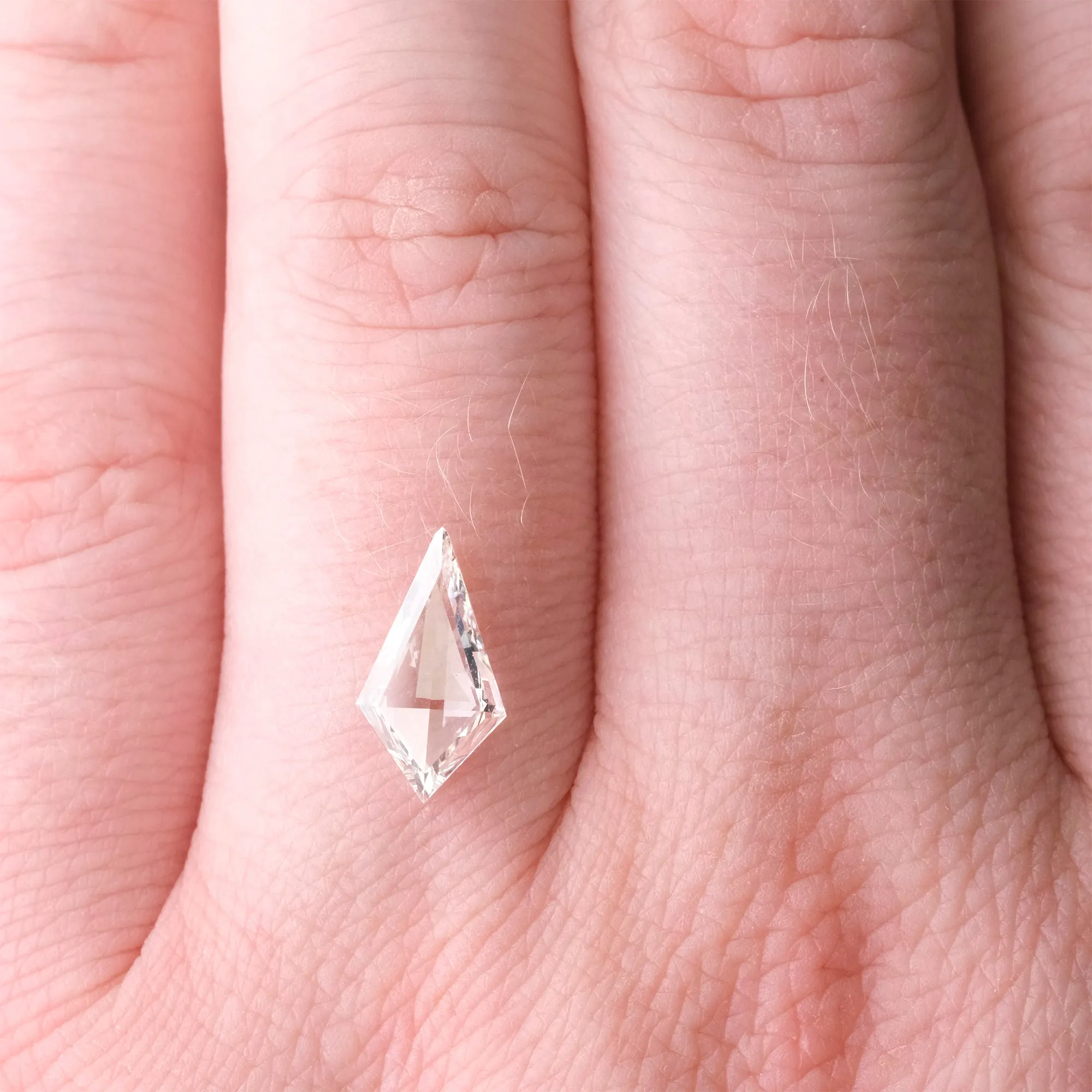 1.24 Carat Clear Rose Cut Kite