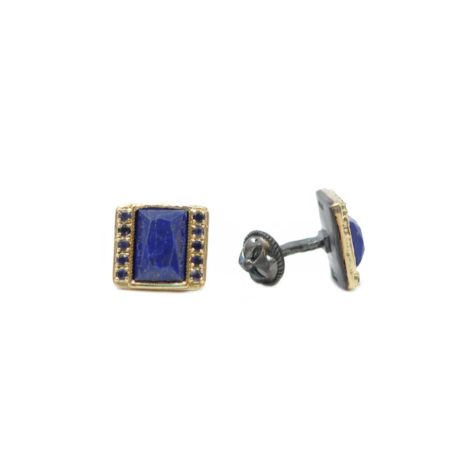13X9MM LAPIS LAZULI WITH IOLITE CUFF LINKS