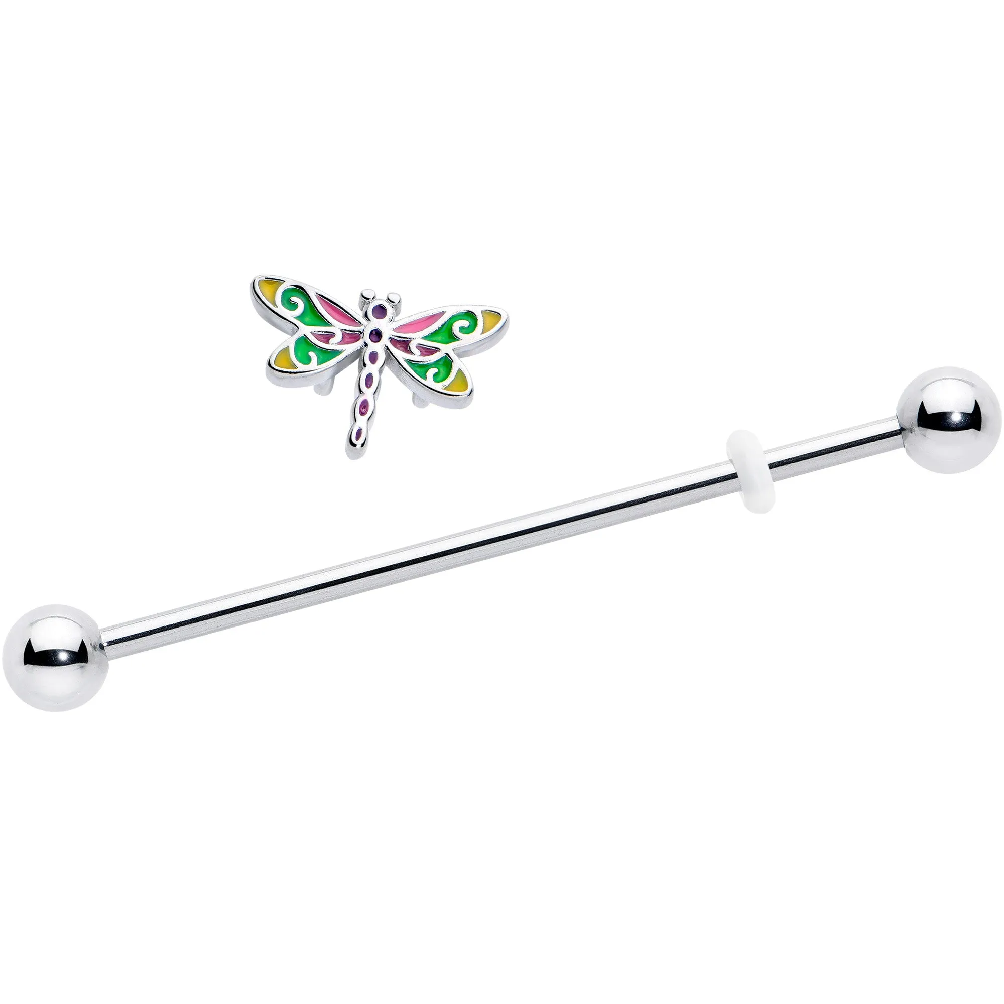 14 Gauge Dragonfly Colors Industrial Barbell 38mm