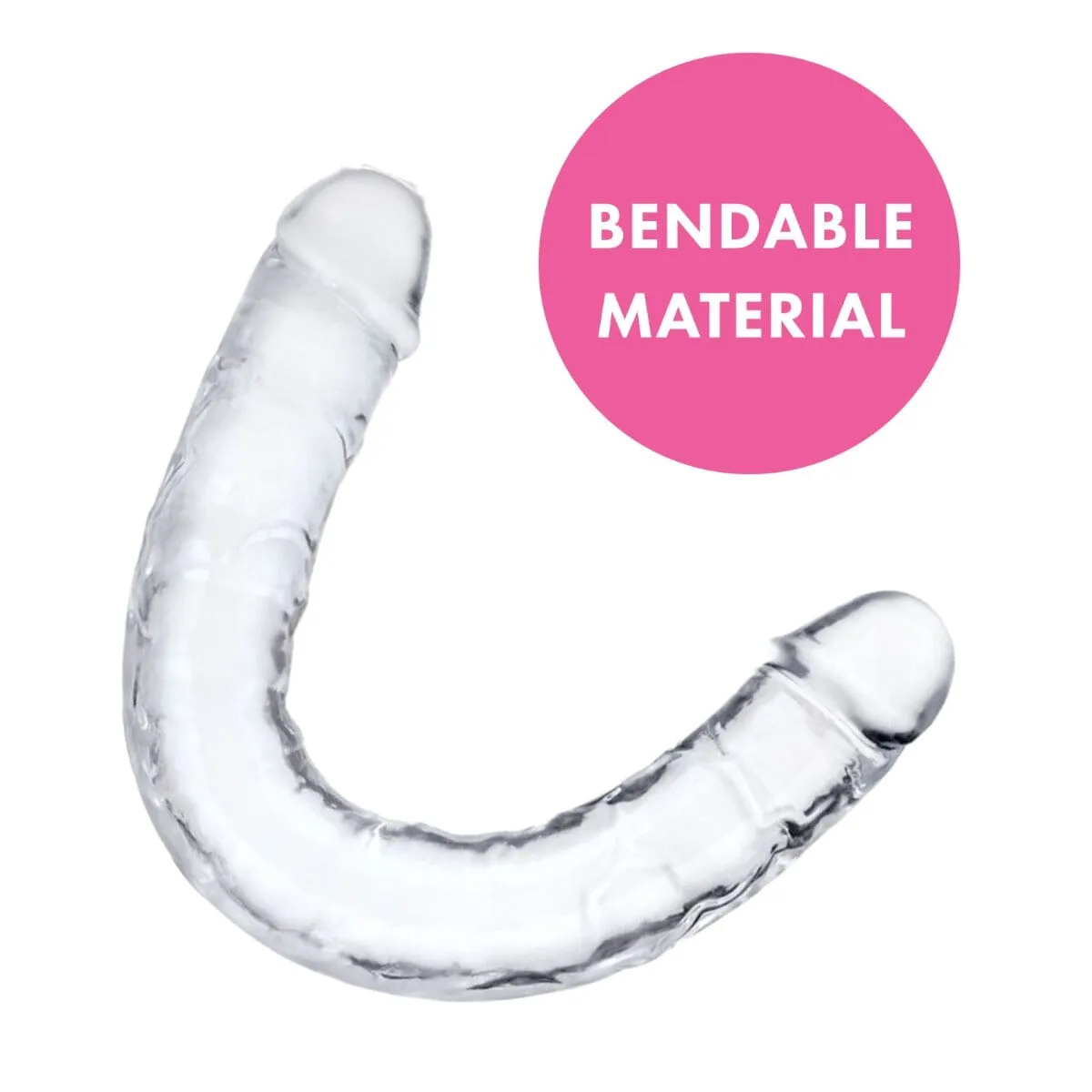 15-Inch Clear Jelly Double Ended Dildo: Versatile Pleasure for Shared or Solo Use