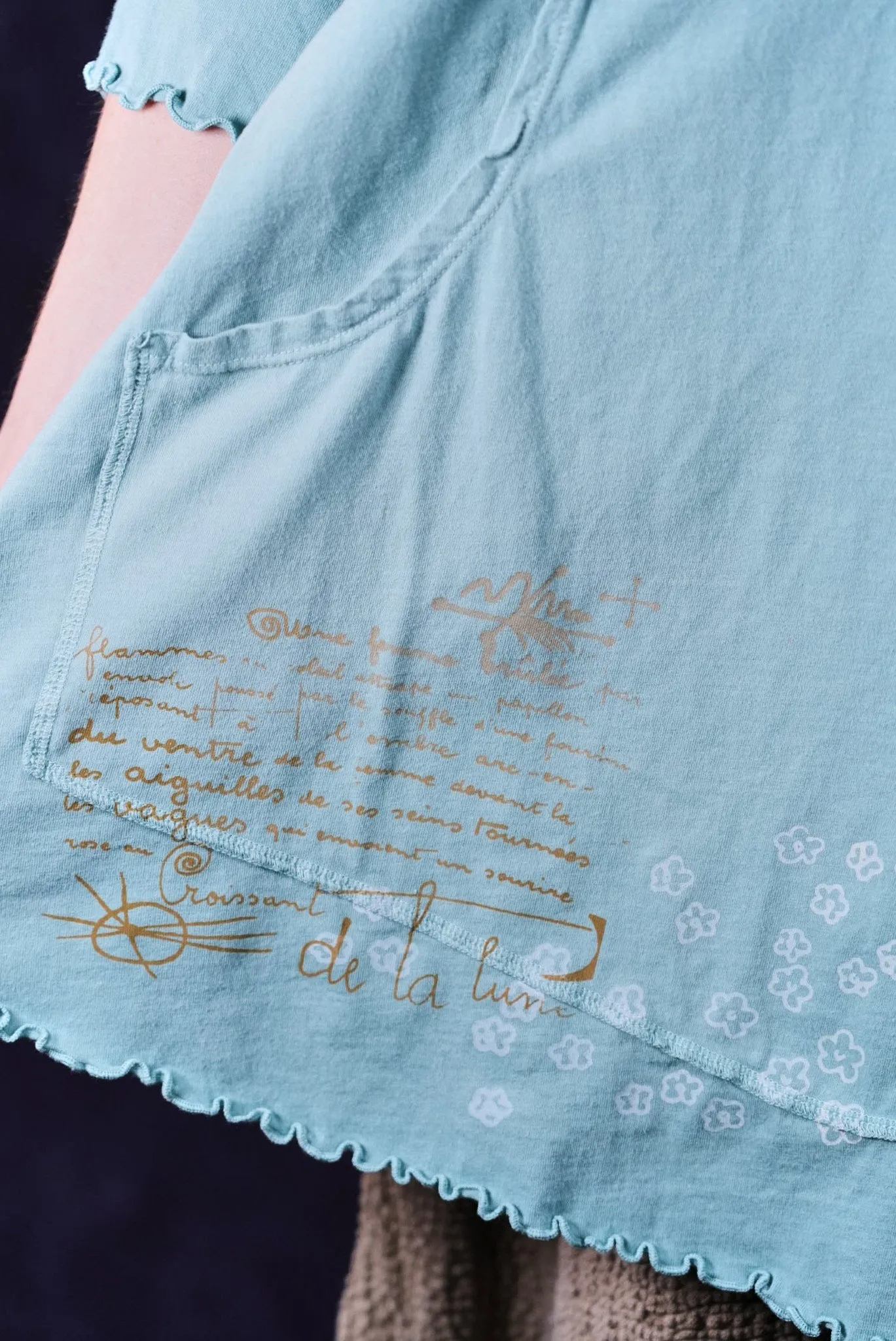 1602 Cafe Pocket Tee Cafe Pocket Tee Turquoise-P