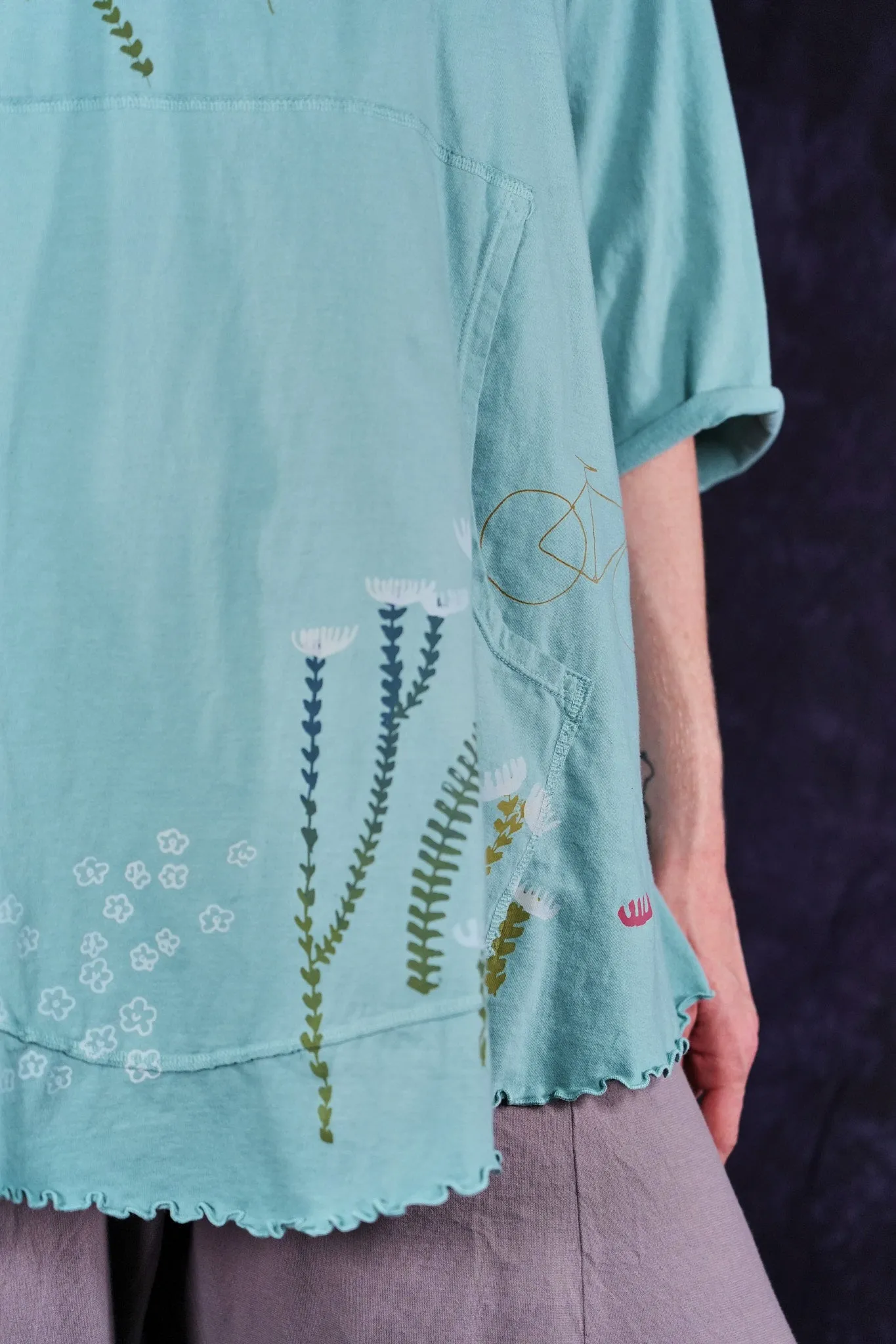 1602 Cafe Pocket Tee Cafe Pocket Tee Turquoise-P