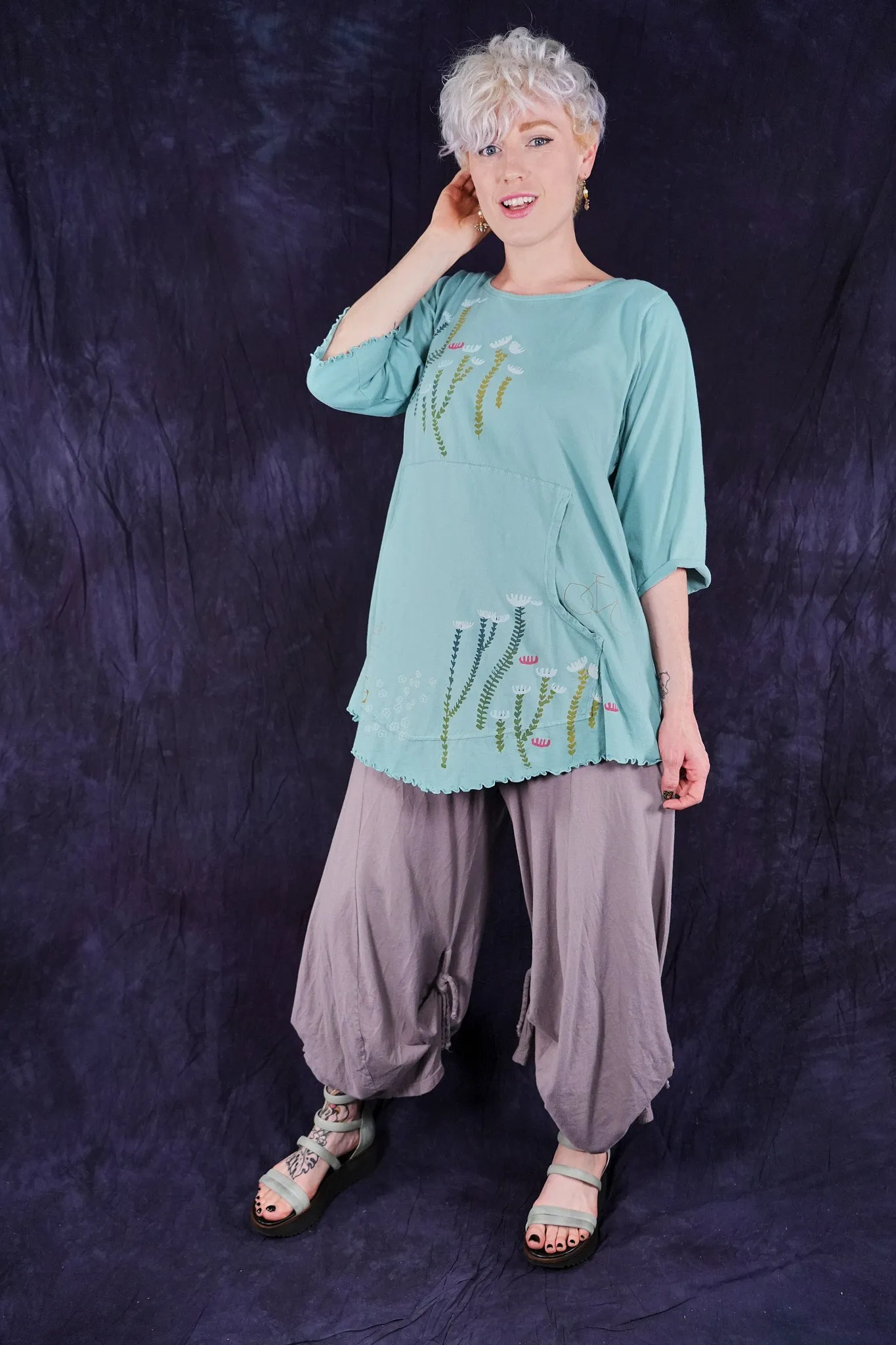 1602 Cafe Pocket Tee Cafe Pocket Tee Turquoise-P