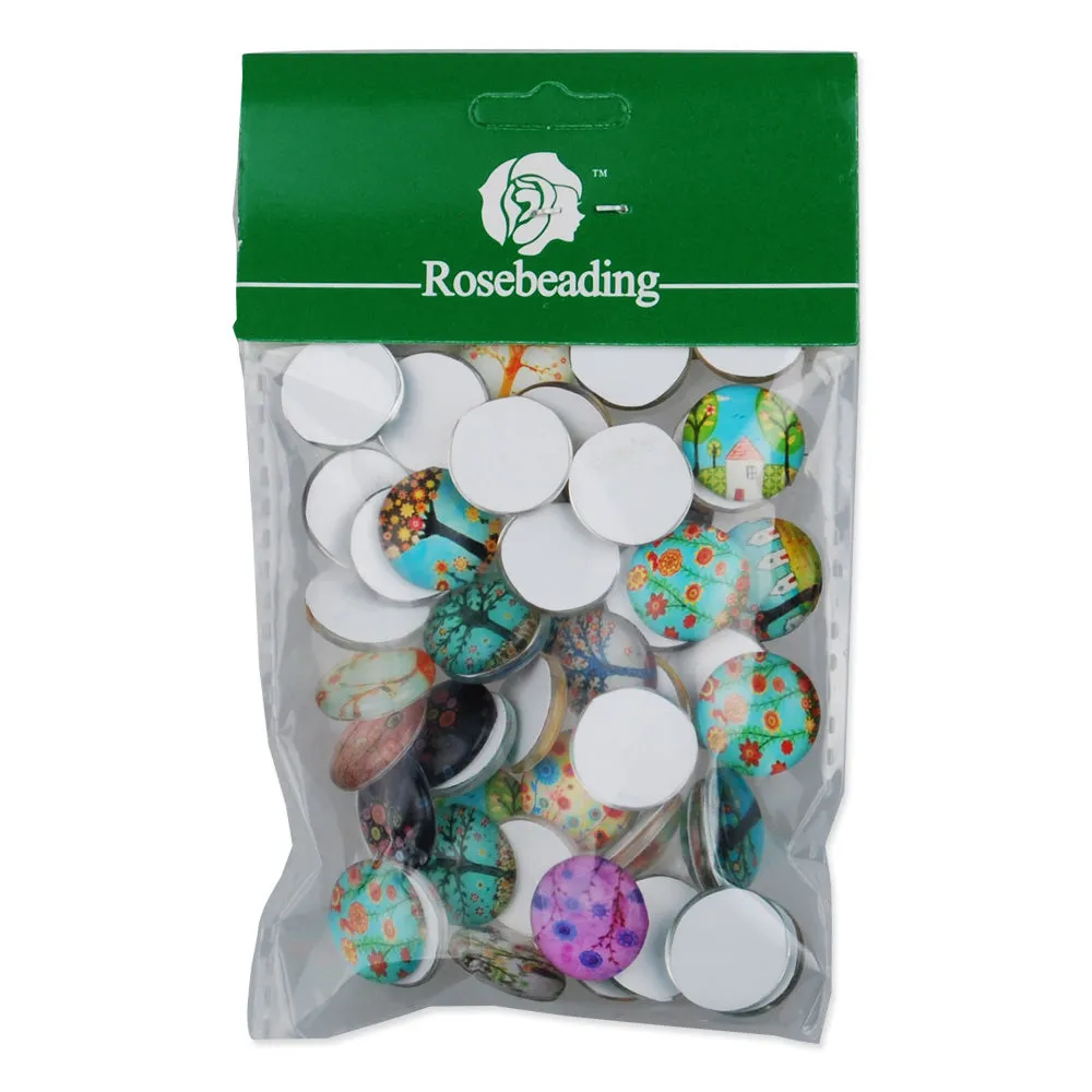 16MM Round pattern glass cabochons with mixed tree,colorful photo glass cabochon,flat back,thickness 5mm,50 pieces/lot