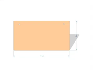 17 cm Wide 3mm thick MDF Plaques with rounded corners
