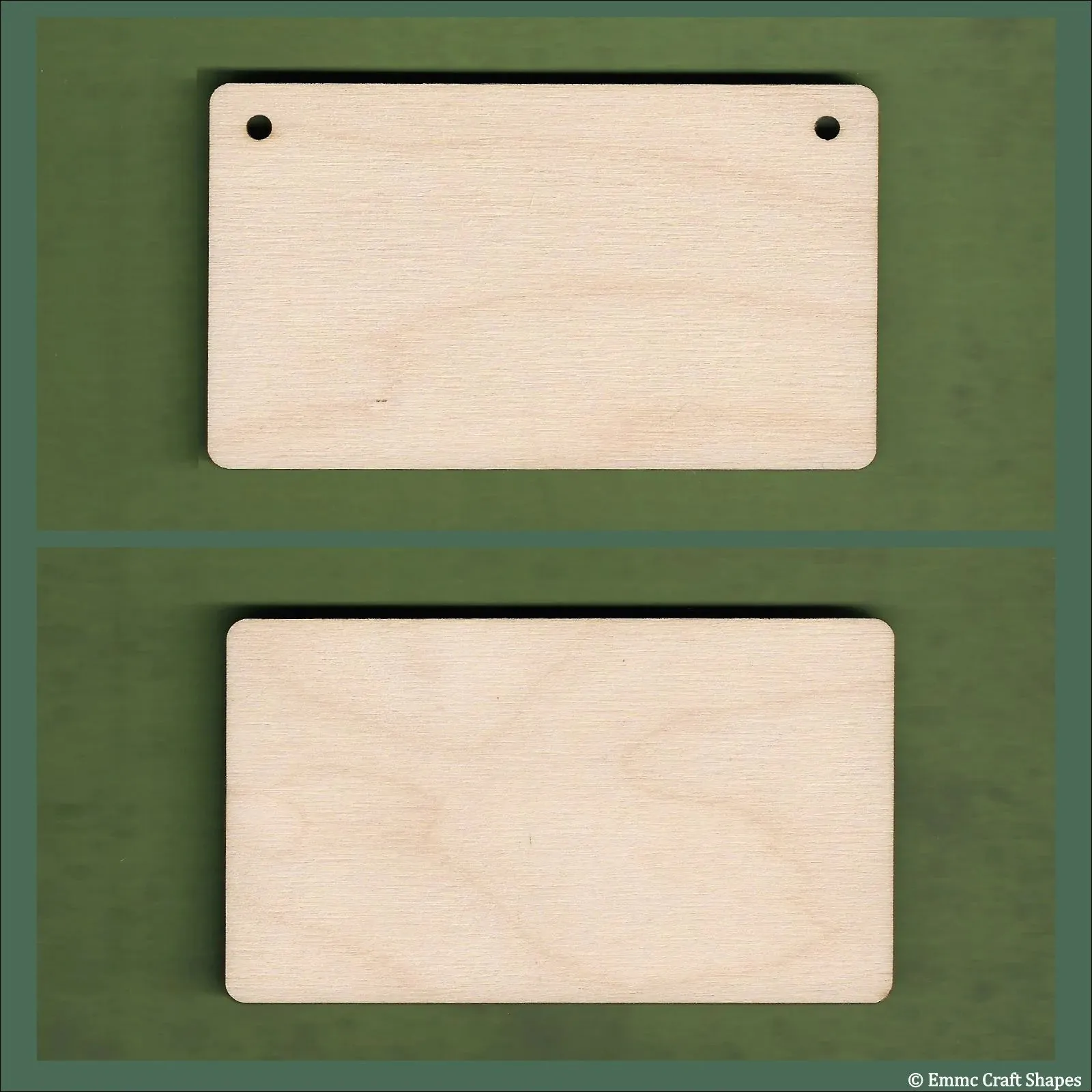 17 cm Wide Blank board plaques with rounded corners - plywood