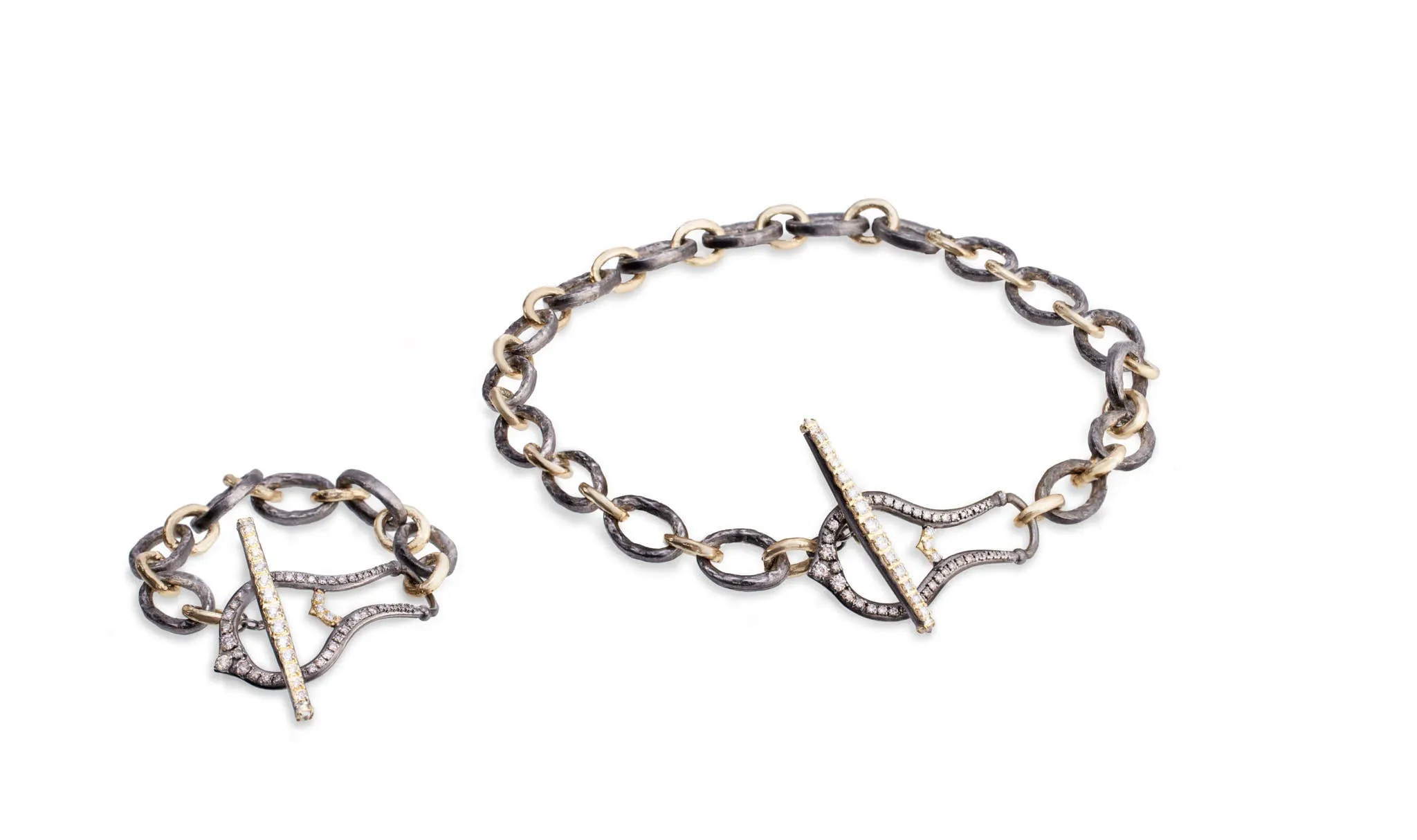 18" TEXTURED WITH HORSESHOE CHAIN LINK NECKLACE
