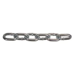 1/8" Zinc Plated Grade 30 Proof Coil Chain - 1' Length
