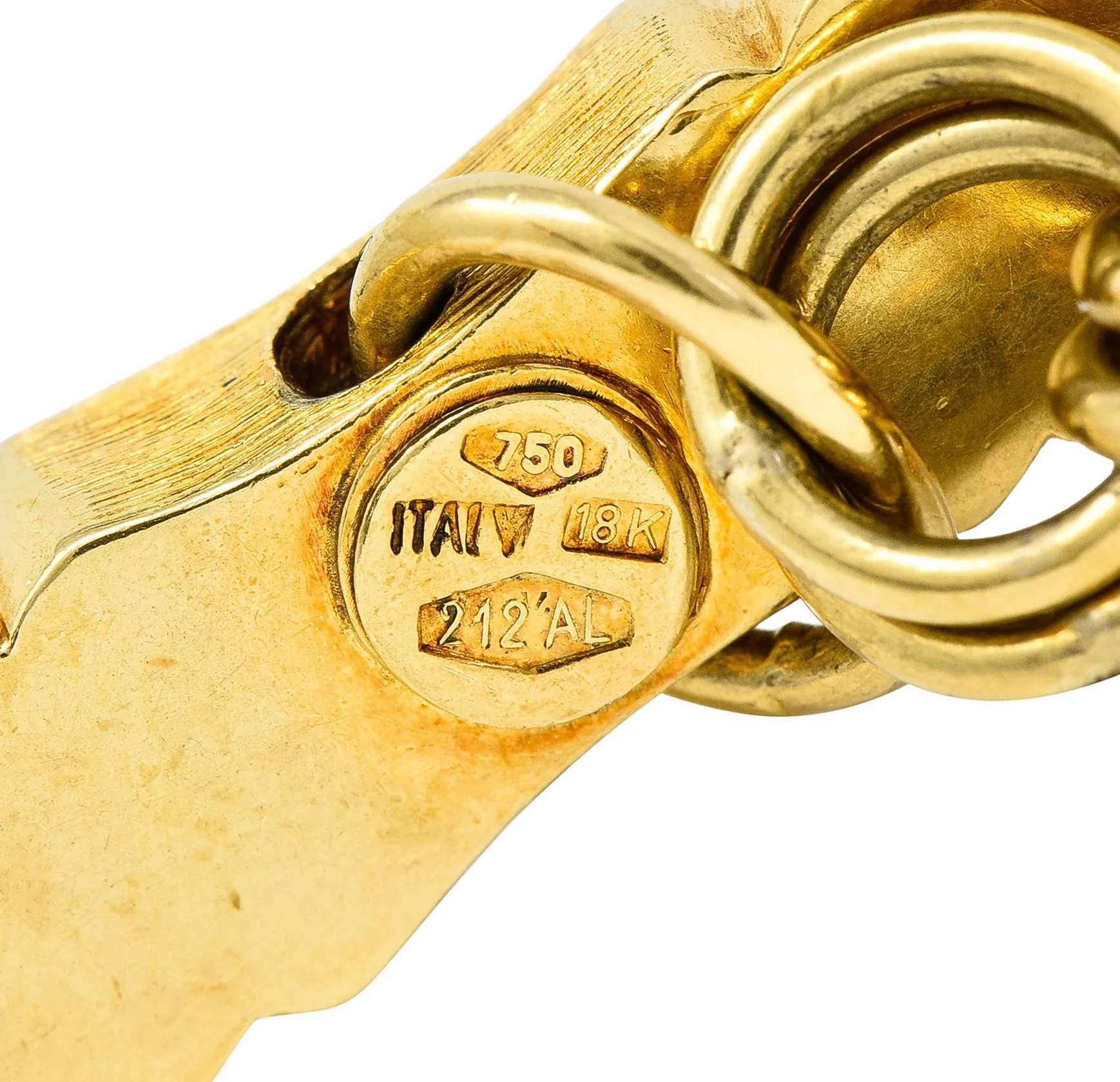 1970's Italian Vintage 18 Karat Gold Bamboo Link Bracelet