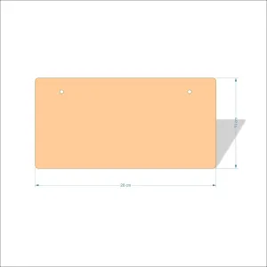 20 cm Wide 3mm thick MDF Plaques with rounded corners