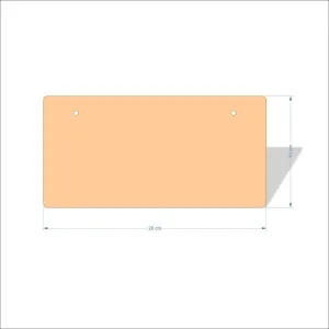 20 cm Wide Blank board plaques with rounded corners - plywood