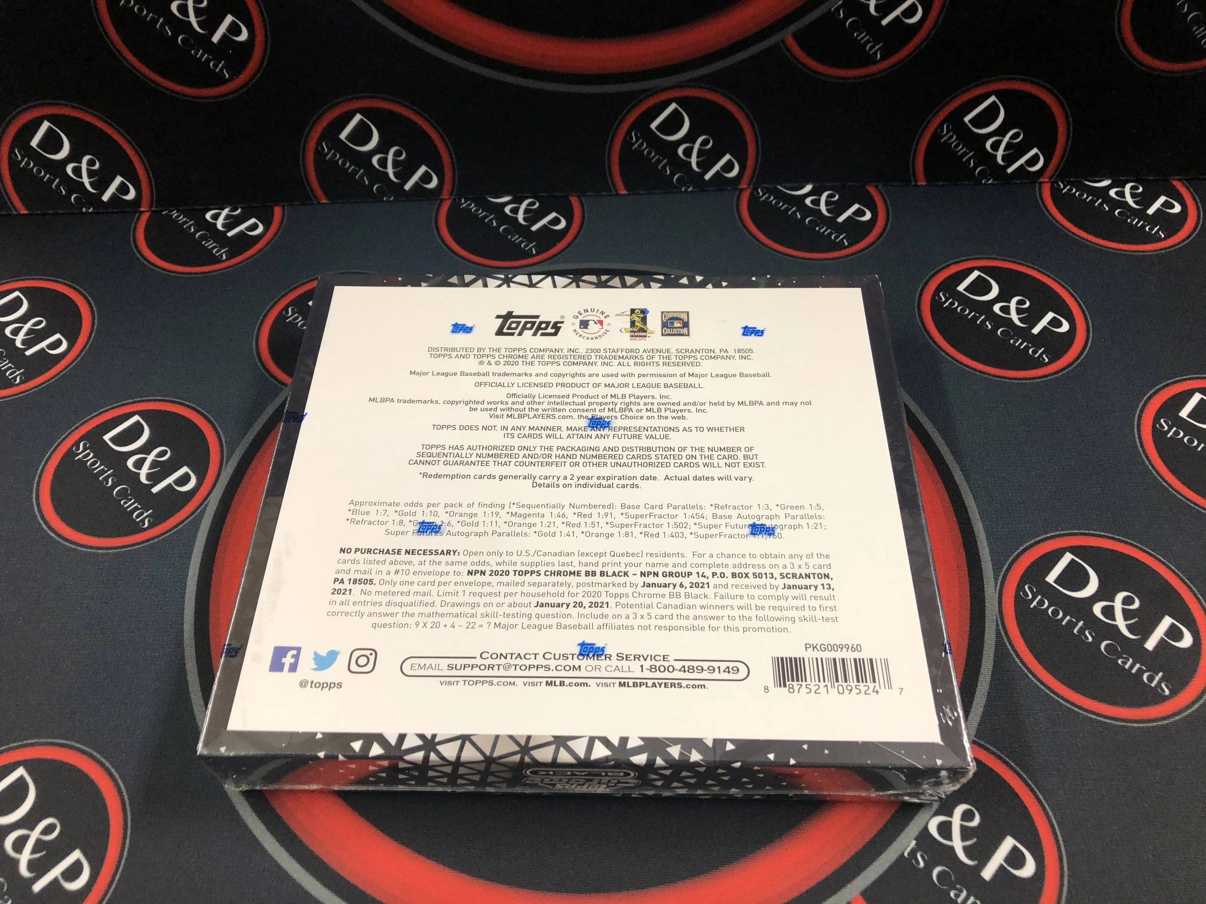2020 Topps Chrome Black Baseball Hobby Box