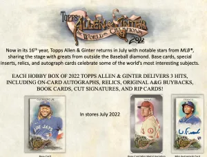 2022 Topps Allen & Ginter Baseball Hobby Box