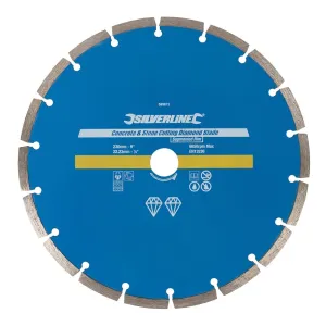 230 X 22.23mm Segmented Rim Concrete & Stone Cutting Diamond Blade 589673 Silver