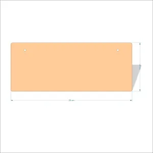 25 cm Wide 3mm thick MDF Plaques with rounded corners
