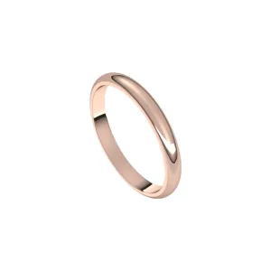 2.5 mm Wide Rounded Women's Wedding Band
