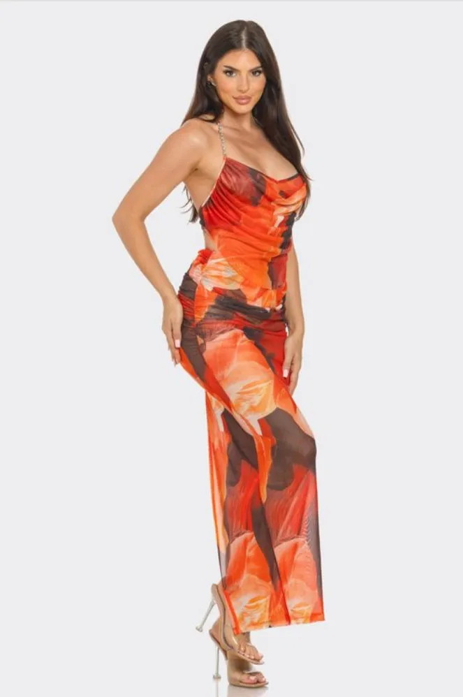 3 Piece Mrs. McKenzie Sheer Skirt Set