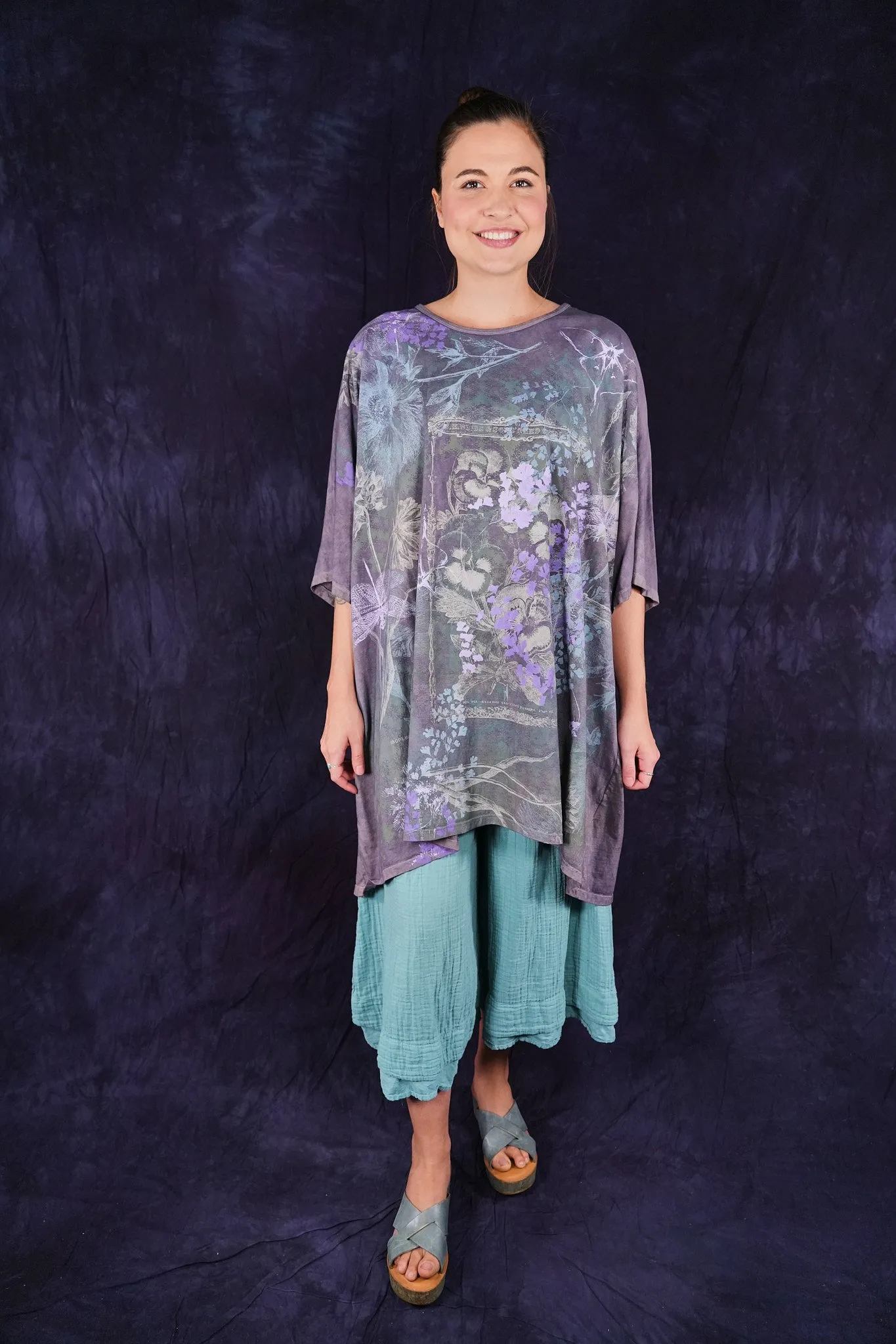 3353 Crop Gauze/Lawn Petaloon Turquoise