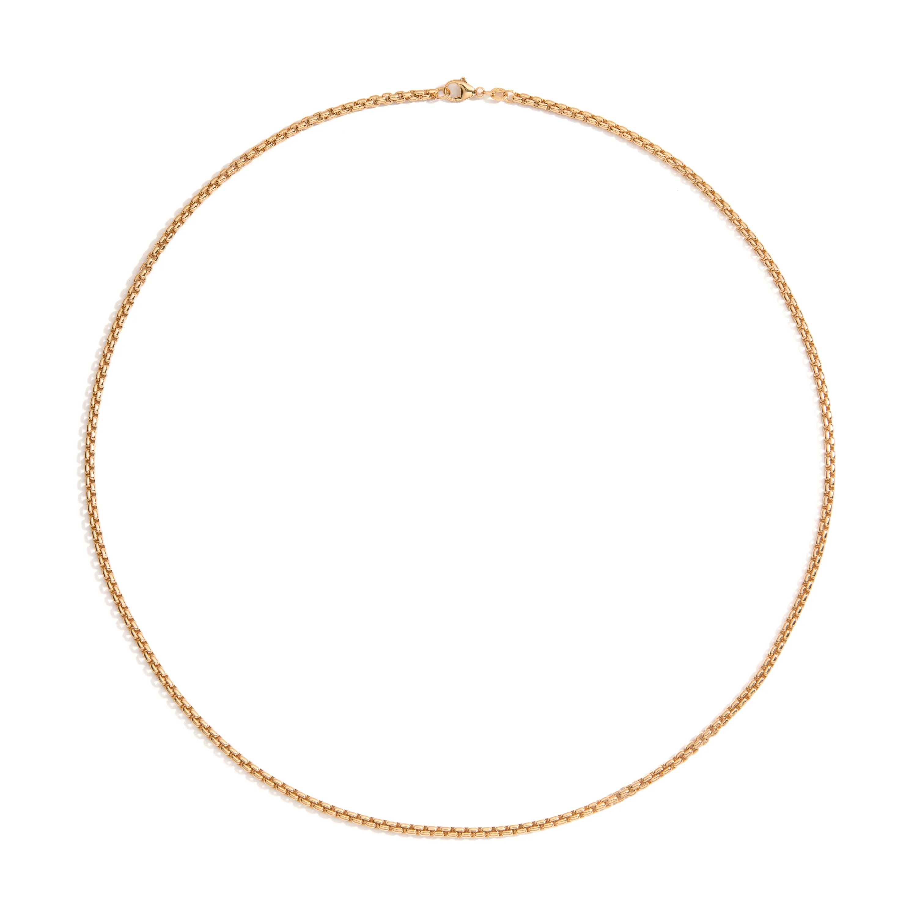 3.6mm Rounded Box Chain Necklace
