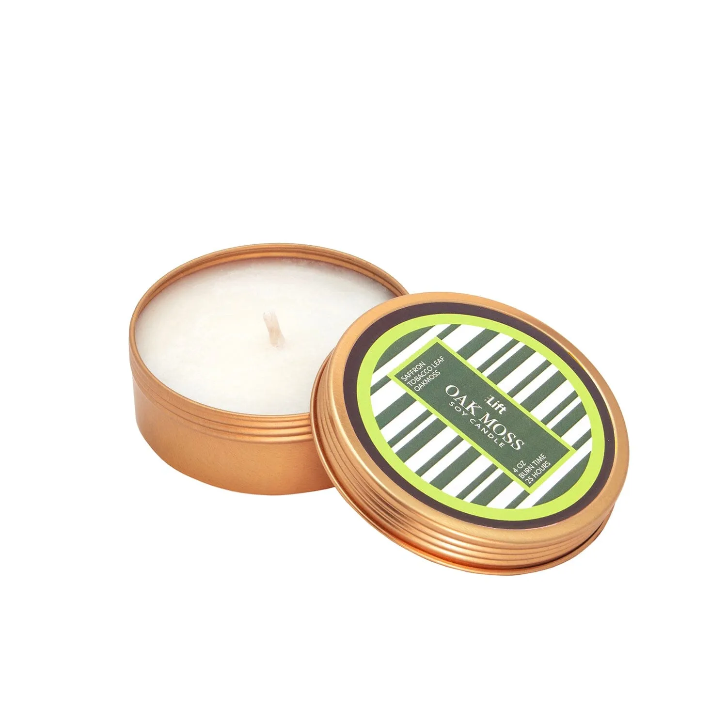 4 oz Spark Tin Scented Soy Candle - OAKMOSS