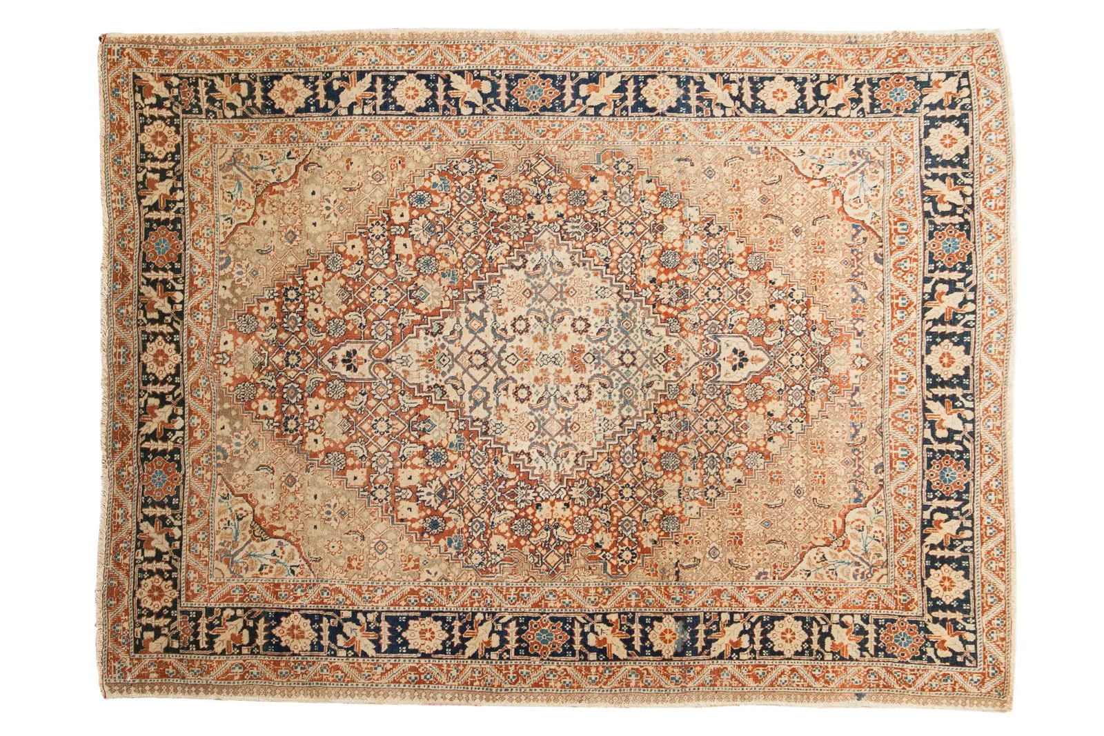 4x6 Fine Antique Tabriz Area Rug