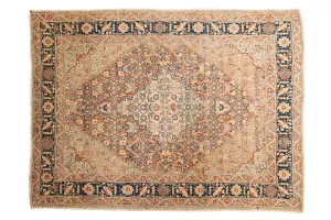 4x6 Fine Antique Tabriz Area Rug