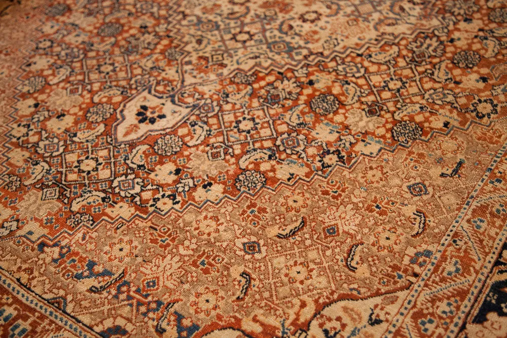 4x6 Fine Antique Tabriz Area Rug