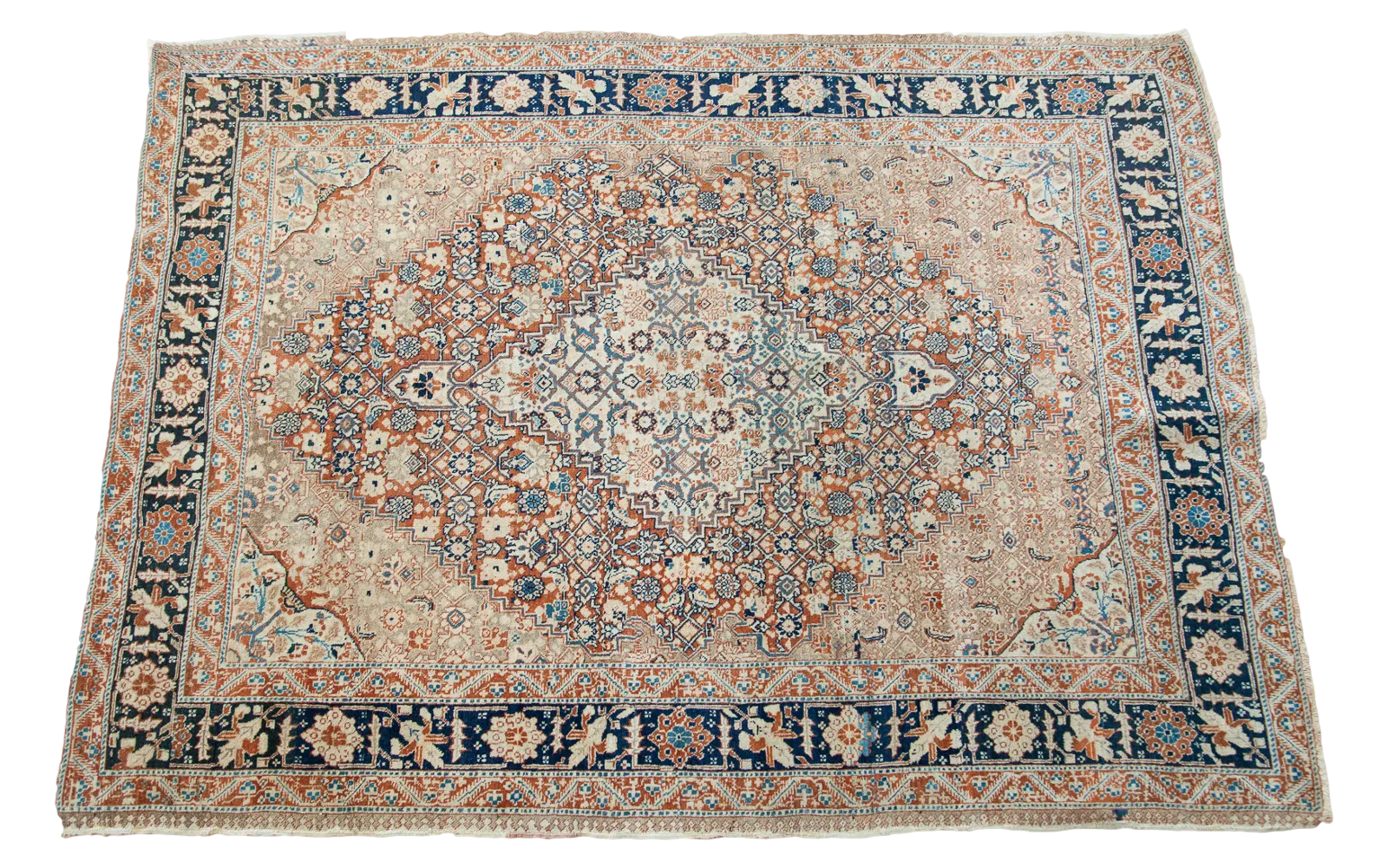 4x6 Fine Antique Tabriz Area Rug