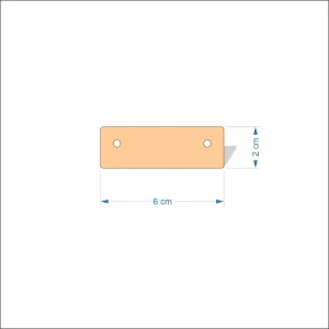 6 cm Wide Blank board plaques with rounded corners - plywood