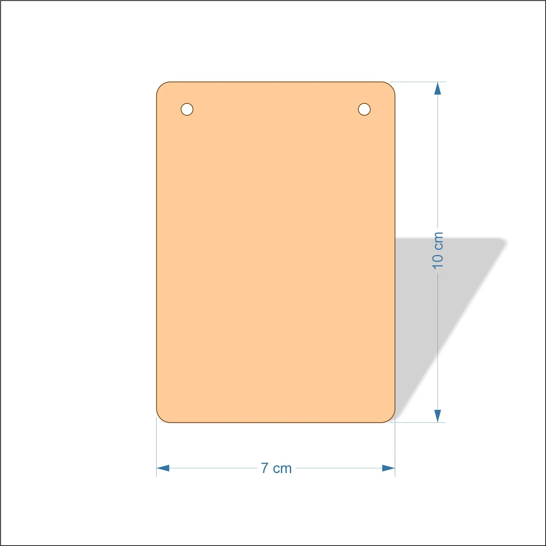 7 cm Wide 3mm thick MDF Plaques with rounded corners