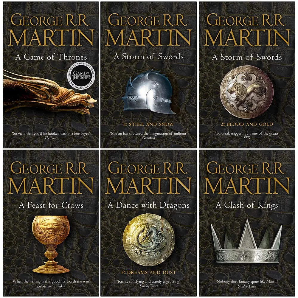 A Song of Ice and Fire Series 6 Books Collection Set By George R.R. Martin