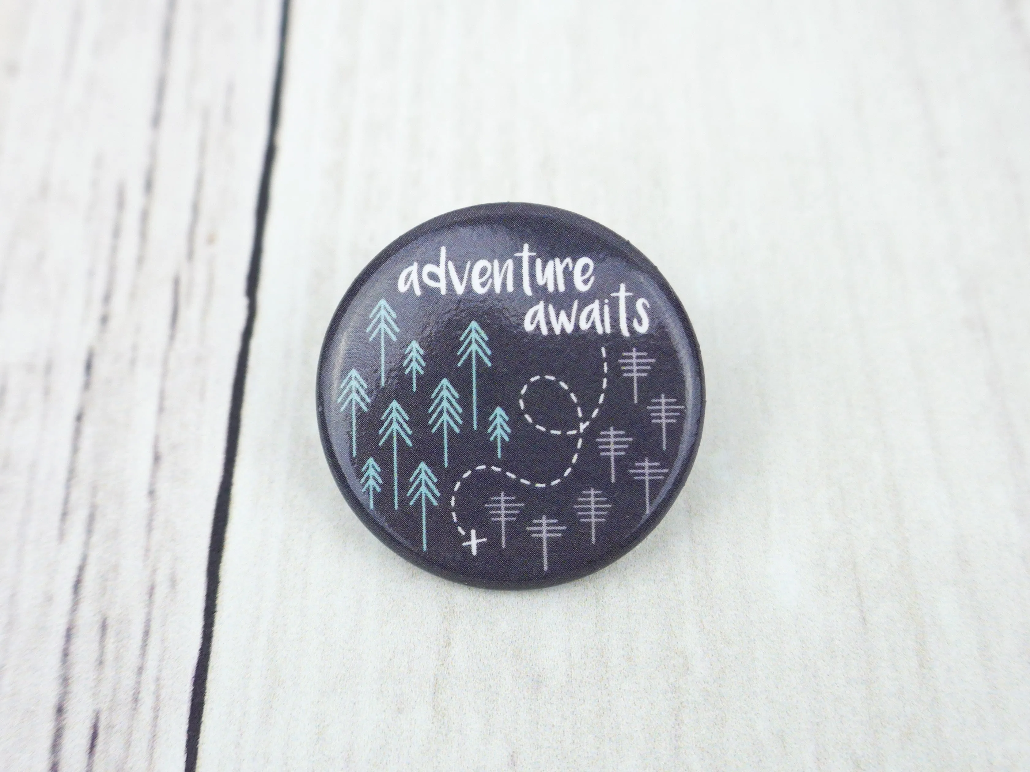 Adventure Awaits Button Pin