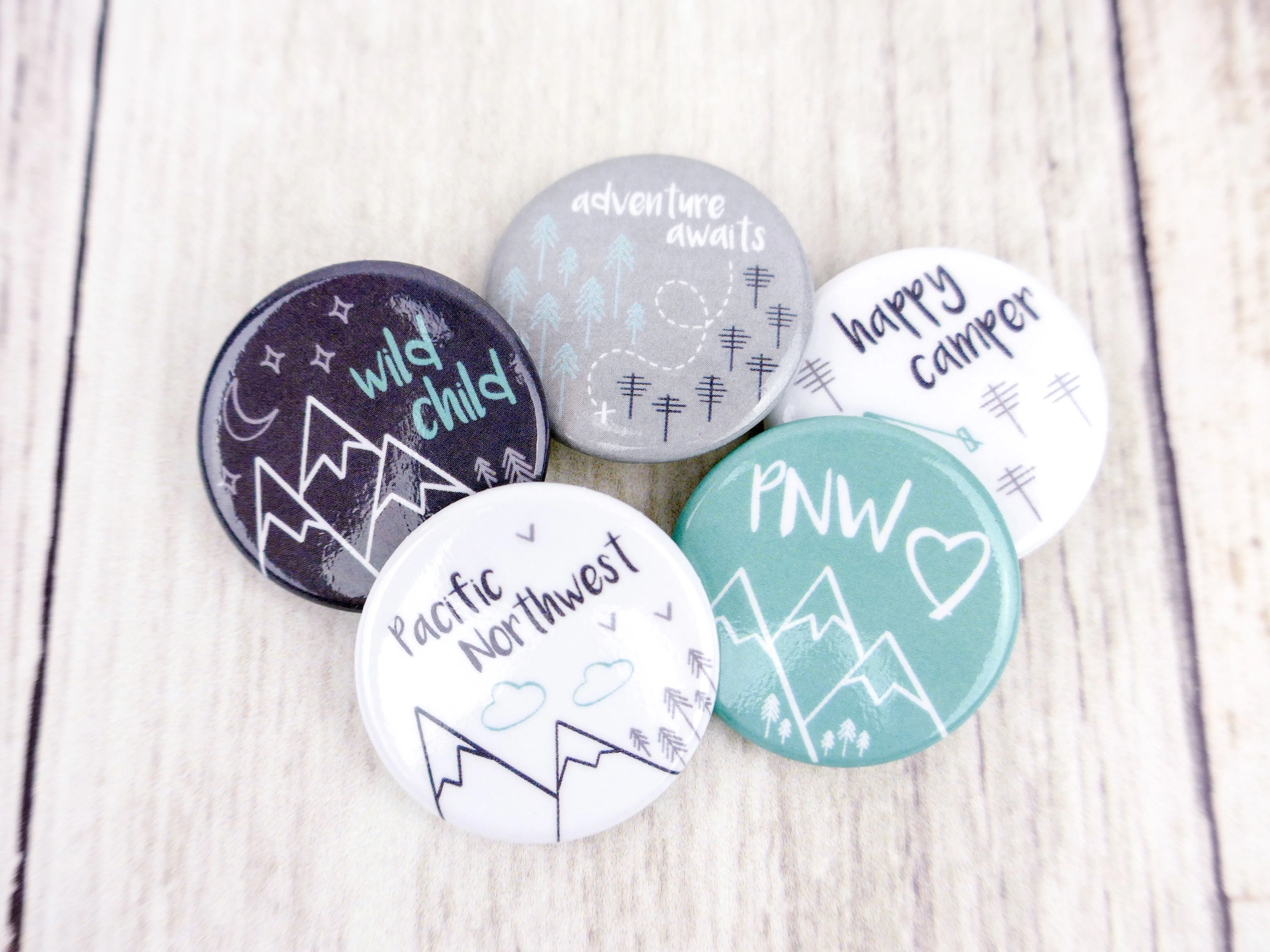 Adventure Awaits Button Pin