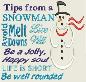 AGD 4018 Tips from a Snowman