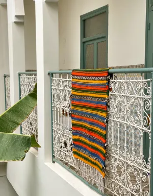 Aisha's Colorfully Striped Flatweave