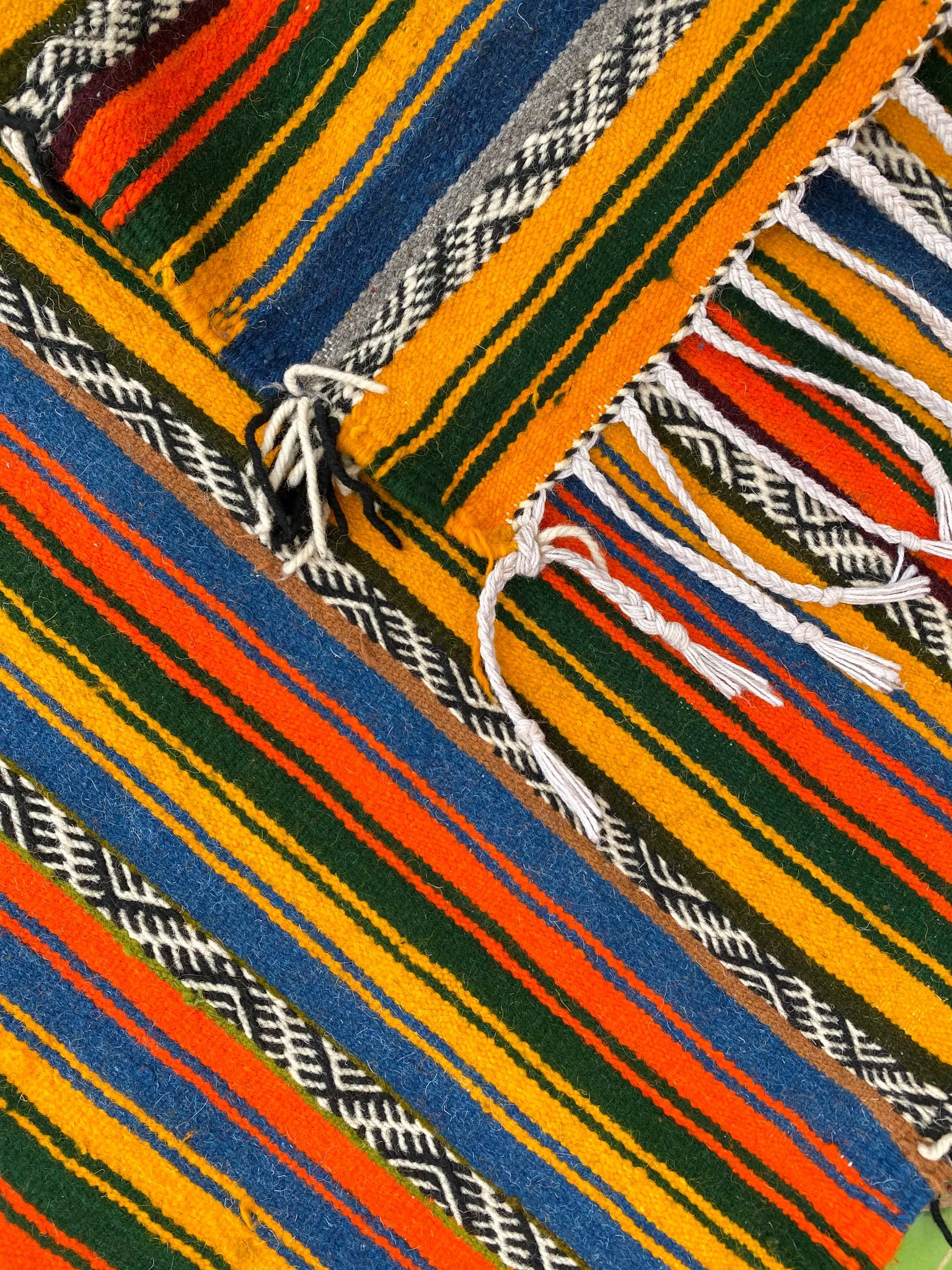 Aisha's Colorfully Striped Flatweave