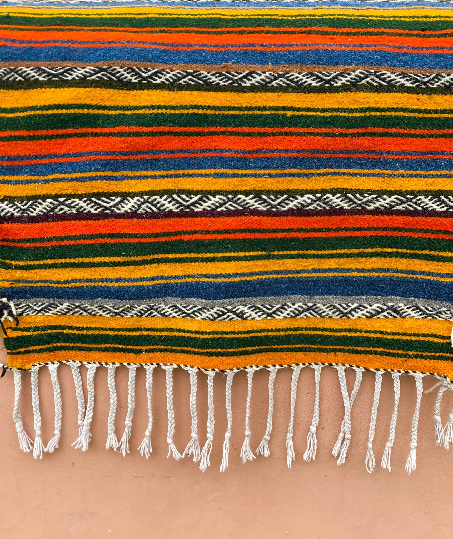 Aisha's Colorfully Striped Flatweave