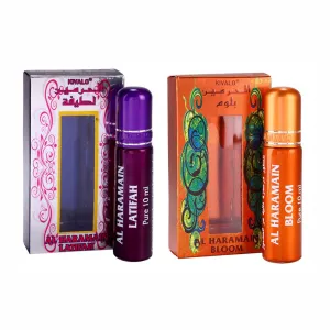 Al Haramain Latifah & Bloom Fragrance Pure Original Roll On Attar Combo Pack of 2 x 10 ml