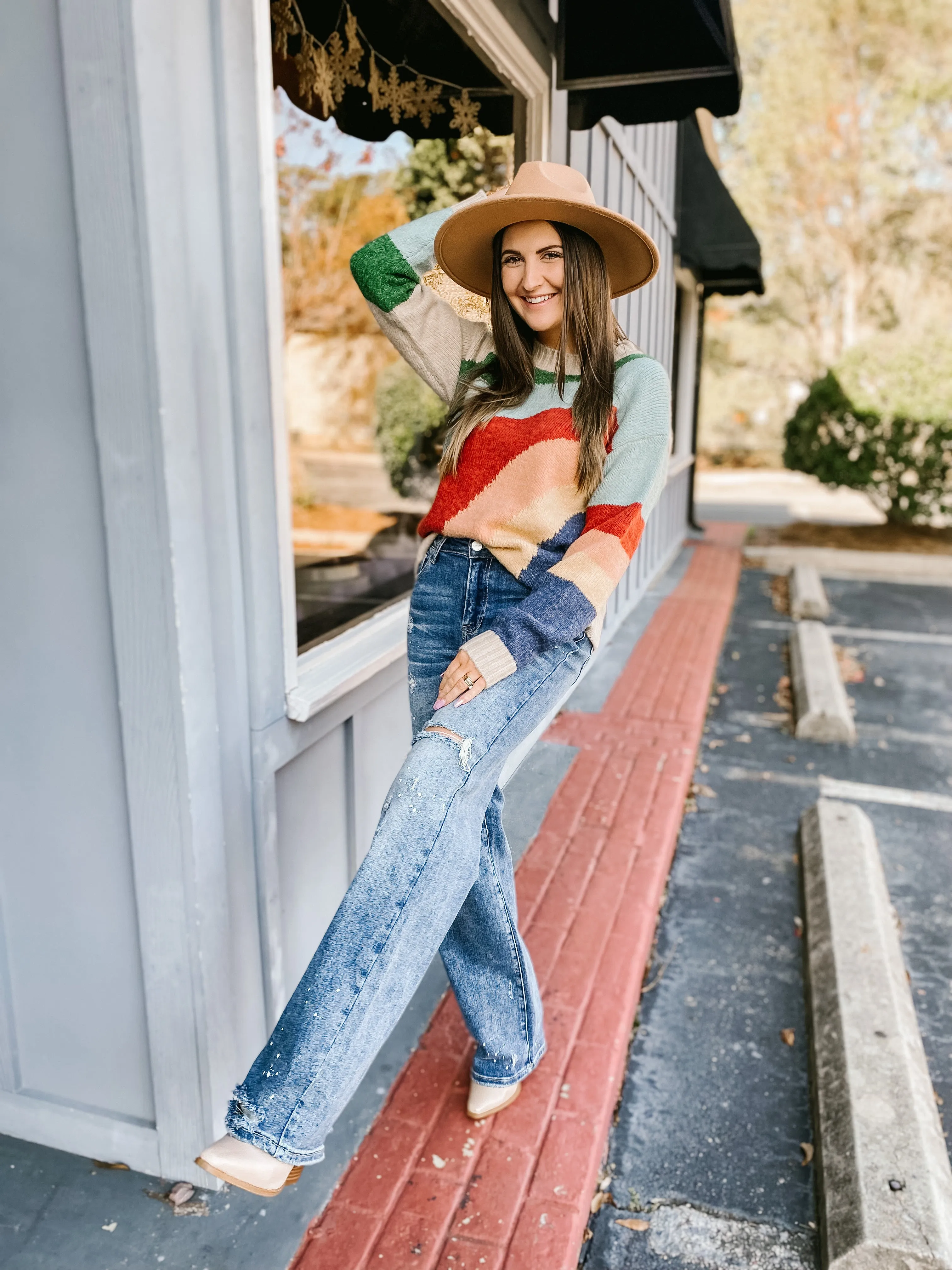 Alex Color Blocked Sweater