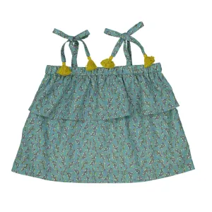 Amélie Baby Top - Turquoise Buds