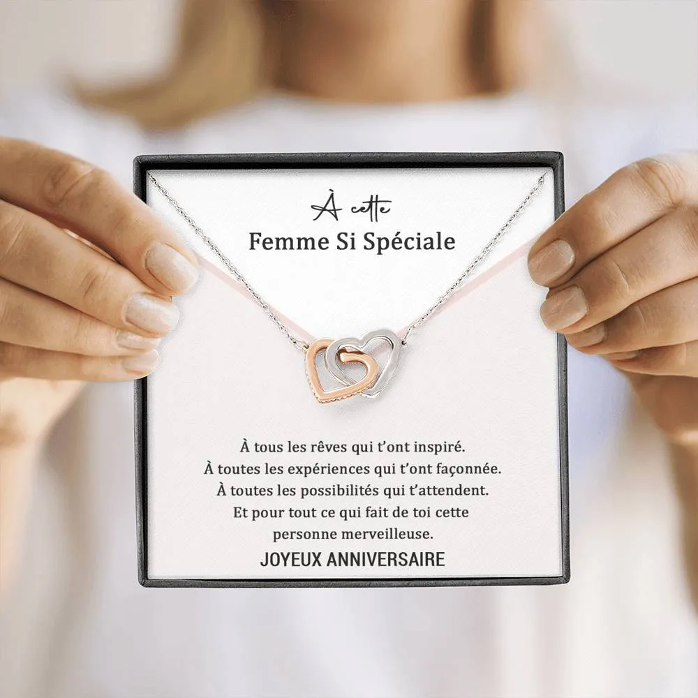 ANNIMERVEILLE • Collier Anniversaire Amour Double Cœur
