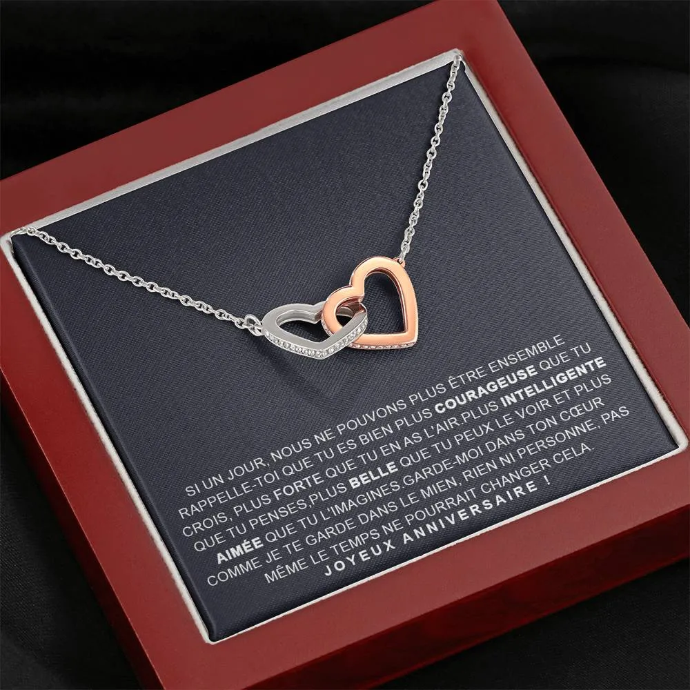 ANNIMERVEILLE • COLLIER ANNIVERSAIRE FILLE Double Cœur