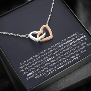 ANNIMERVEILLE • COLLIER ANNIVERSAIRE FILLE Double Cœur
