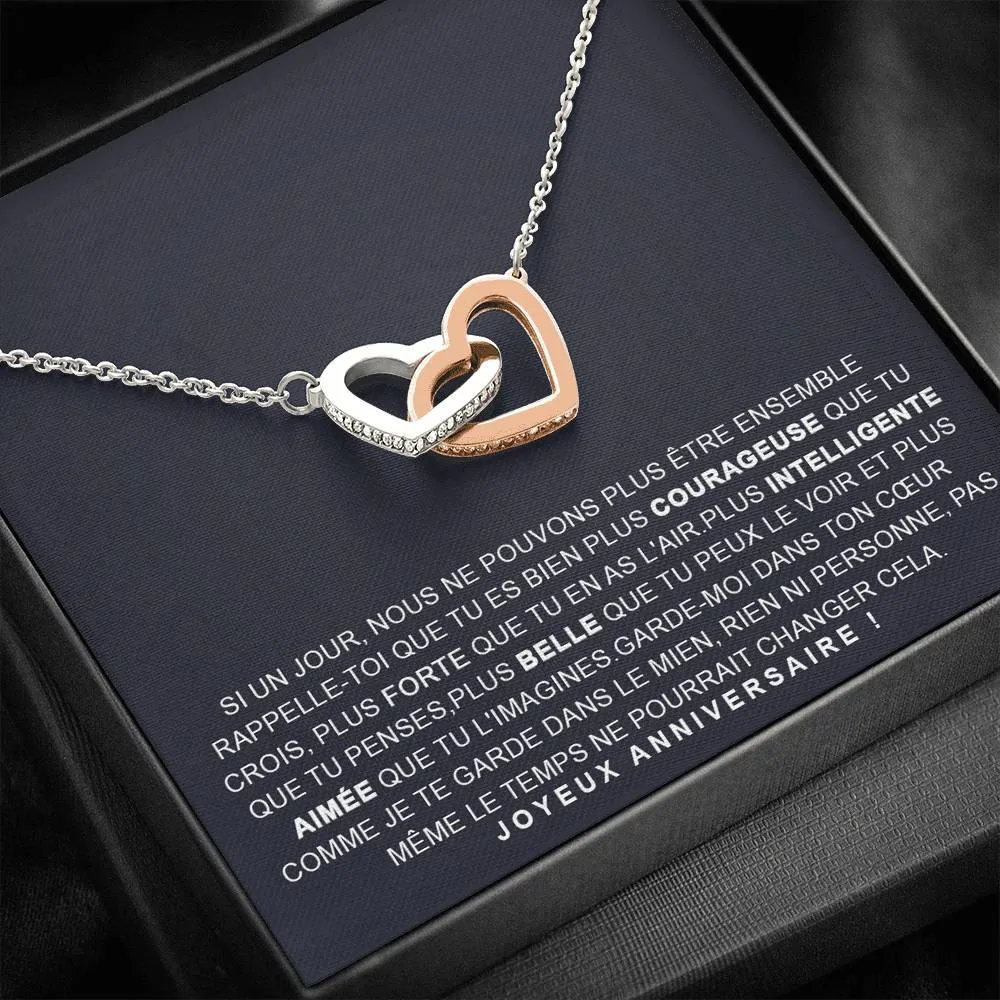 ANNIMERVEILLE • COLLIER ANNIVERSAIRE FILLE Double Cœur